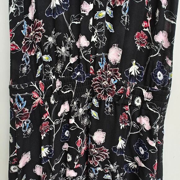 A.L.C. Costello Black Floral Sleeveless Dress Size 4 - Picture 6 of 11